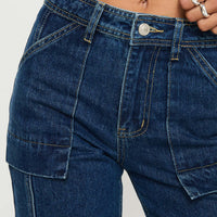 Chad Cargo Jeans Dark Wash Denim