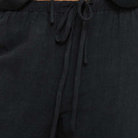 Felipe Linen Blend Pants Black