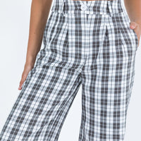 Archer Pants Grey Plaid