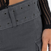 Iconic Cargo Mini Skirt Slate