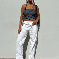 Flossie Parachute Pants White