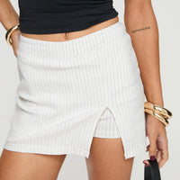 Roby Pinstripe Skort White