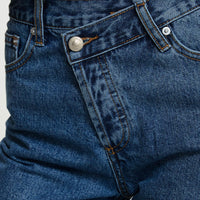 Xena Denim Shorts Mid Blue Wash