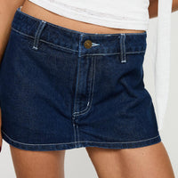 Rhode Mini Skort Blue Denim