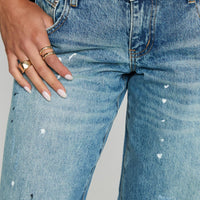 Picasso Mid Rise Straight Leg Jeans Mid Blue