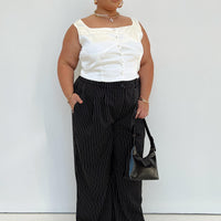 Archer Pants Pinstripe Black Curve