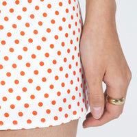 Selby Mini Skirt White / Red Polka Dot