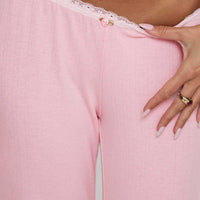 Whimsie Pointelle Sleep Pants Pink
