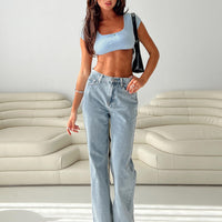 Maple Flare Jean Light Wash Denim
