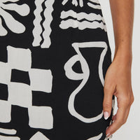 Caraliia Mini Skirt Black / Cream