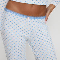 Whimsie Pointelle Sleep Pants Blue / White