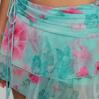 Naturally Layered Mini Skort Blue Multi