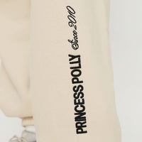 Princess Polly Track Pants Block / Cursive Text Stone