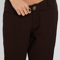 Vendi Low Rise Pant Chocolate