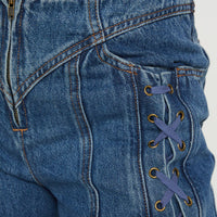 Day Dream Mid Rise Straight Leg Jeans Dark Blue Wash