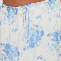 Modern Girl Maxi Skirt White / Blue Floral