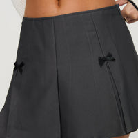 Little Bow Peep Mini Skirt Grey