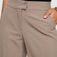 Jeller Pinstripe Pants Beige Pinstripe