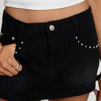Symphony Denim Skort Washed Black Tall