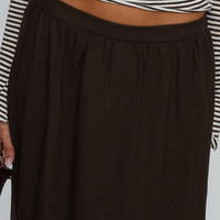 Hallee Maxi Skirt Brown