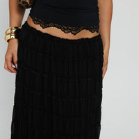 Estefania Maxi Skirt Black