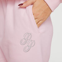 Princess Polly Track Pants Script Baby Pink / Grey