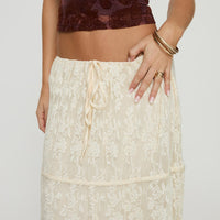 Oh Plisse Maxi Skirt Cream
