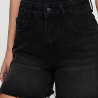 Hayelle Denim Shorts Washed Black