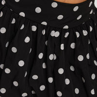 Quintessa Bubble Hem Mini Skirt Black / White