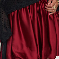 Rubee Bubble Hem Mini Skirt Red