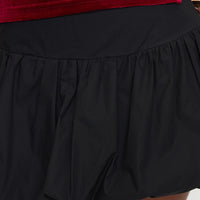 Marentino Bubble Hem Mini Skirt Black