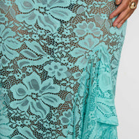 Bluemoon Lace Maxi Skirt Blue