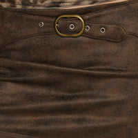 Running Away Faux Suede Mini Skirt Brown