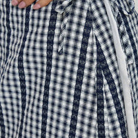 Gulliver Tie Side Mini Skort Navy Gingham