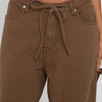 Bruiser Mid Rise Wide Leg Jeans Brown