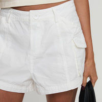 Colonel Cargo Mini Short White Petite