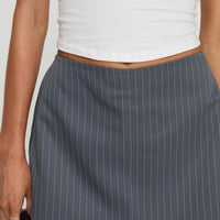 Gigi Skort Grey Pinstripe