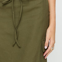 My Girl Maxi Skirt Olive