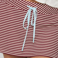Bexi Textured Skort Red / White Stripe Curve