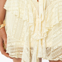 Nethia Lace Mini Skirt Cream