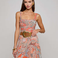 Rasha Mesh Paisley Tank