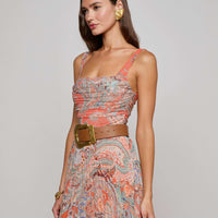 Rasha Mesh Paisley Tank