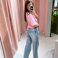 Thavi Wide-leg Jeans - Medium Blue