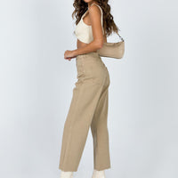 Ruby Cropped Jeans Tan