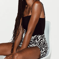 Motel Pelmet Skirt 90's Zebra Black & White