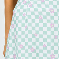 Selby Mini Skirt Green Floral Check