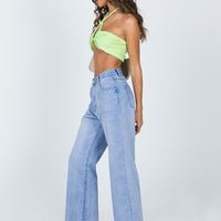 Cece Hammer Wide Leg Jeans Vintage Blue Denim
