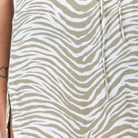 Motel Shenka Mini Skirt Tonal Zebra