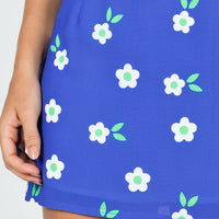 Selby Mini Skirt Blue Floral