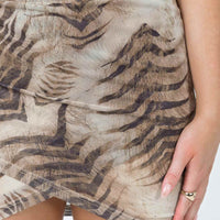Motel Plata Skirt Tiger Brown